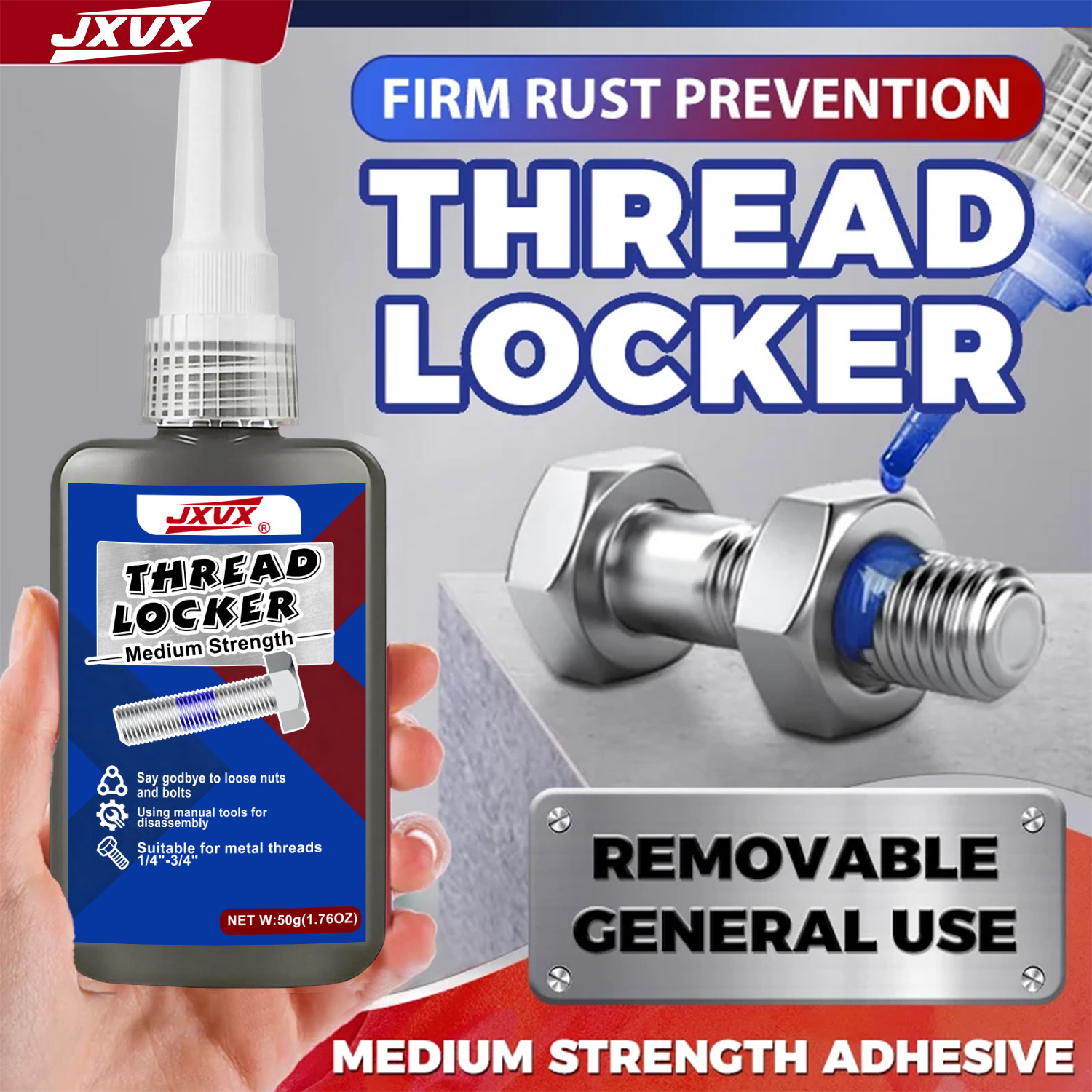 Locker Storage Metal - 50 مل ثريدلوكر 243 أزرق، مثبت