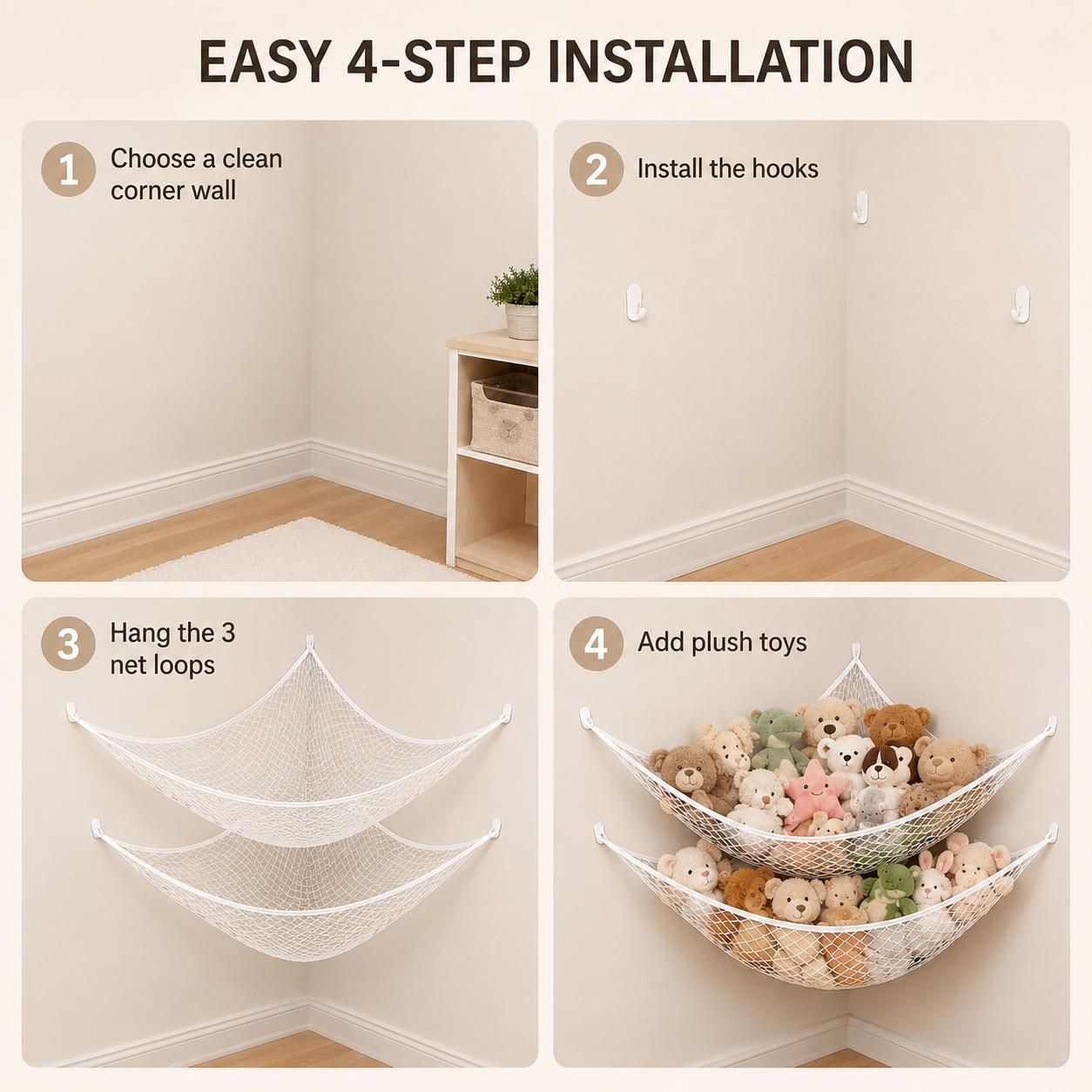 شبكة تخزين ألعاب معلقة، منظم ل - مراجعة Wall Organizer Pocket وسعره