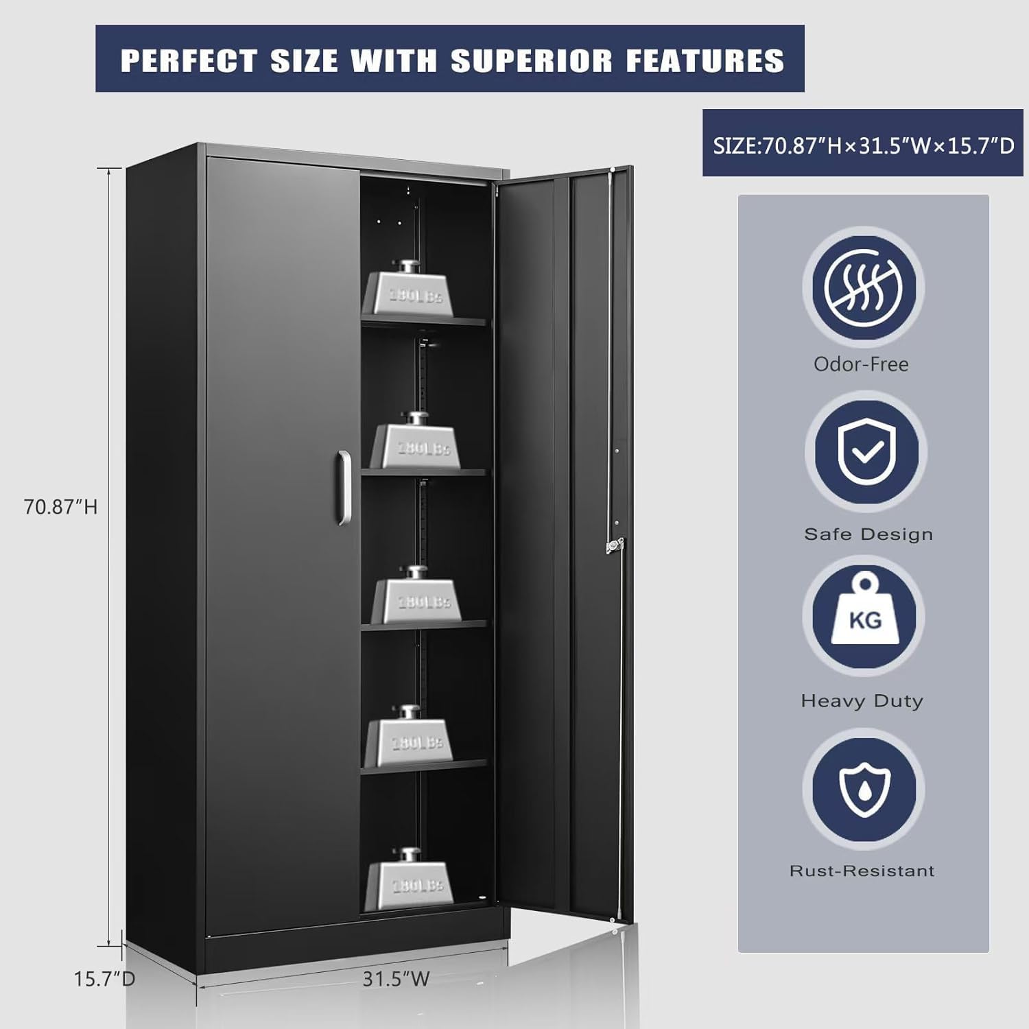 خزانة تخزين معدنية بأرفف قابلة - مراجعة Locker Storage Metal وسعره